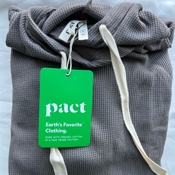 Grey Pact NWT Waffle Hoodie - Picture 2 of 3